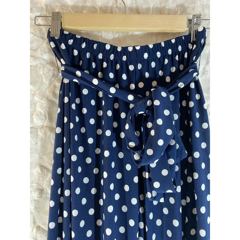 MELISSA PAIGE “on the dot” blue white Pants - Picture 3 of 6